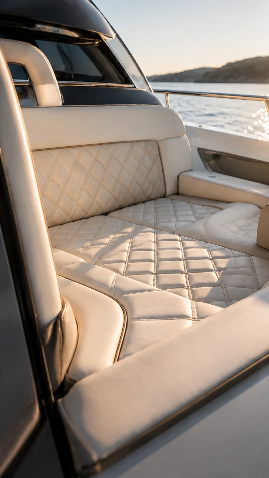 Coussins de bateau sur mesure en Sunbrella, sellerie nautique dans le Var